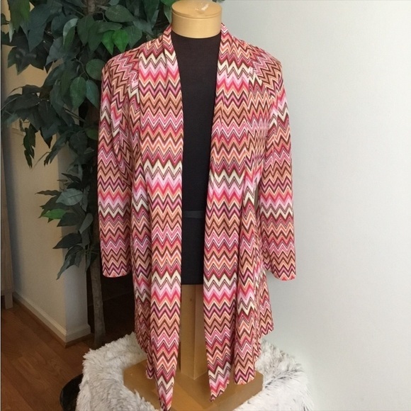 NOTATIONS L multi color lighter weight cardigan no stains or tears - Picture 1 of 11